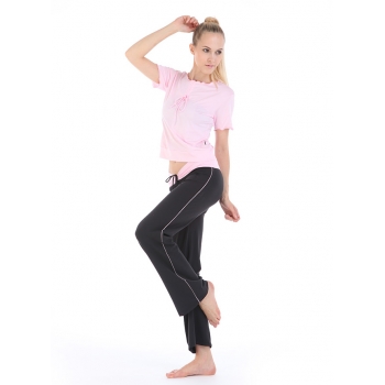 Yoga Casual Workout Clothes Winter Suits(Lotus sleeve T-Shirt+belts Pants)